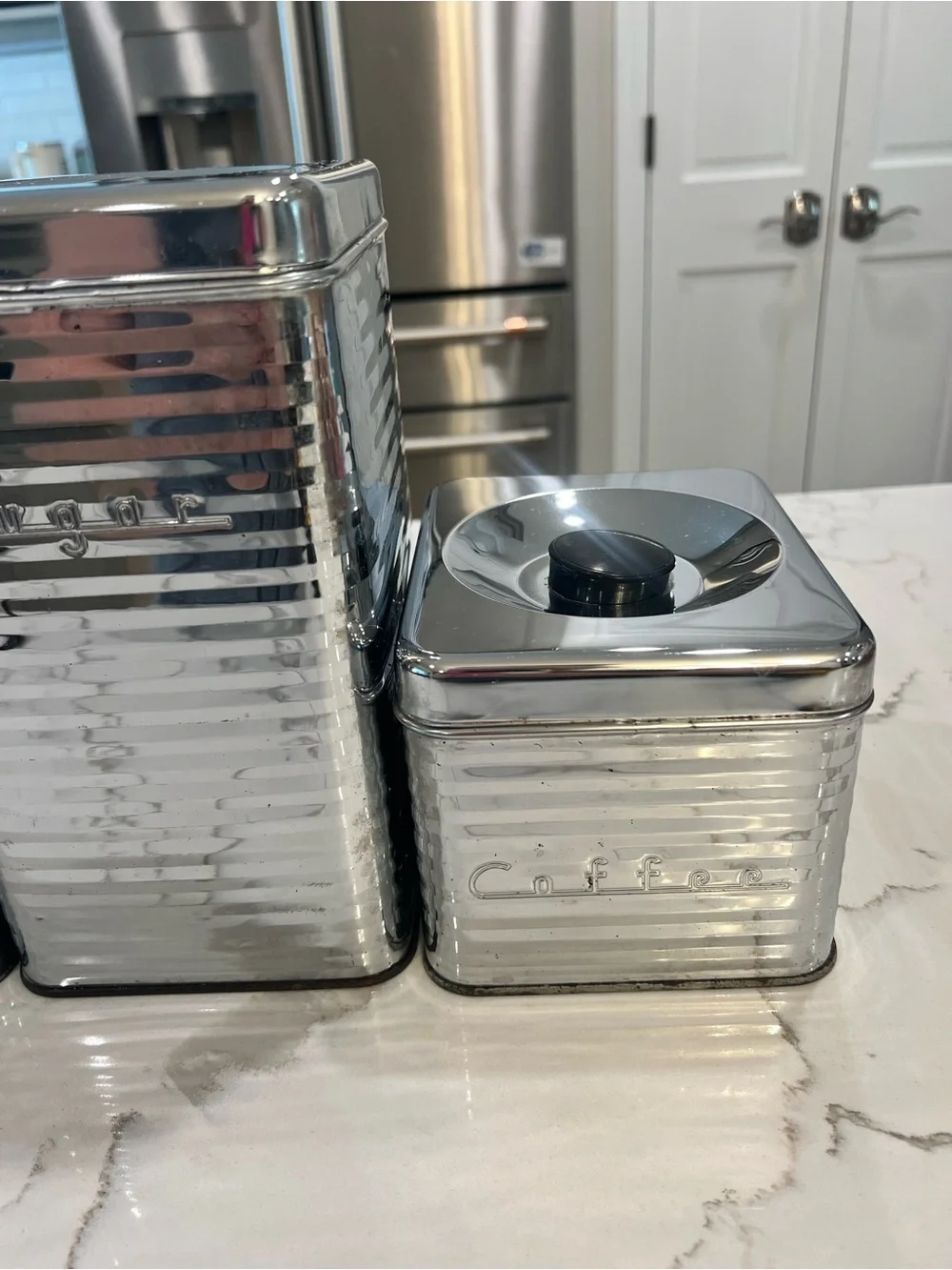 Vintage Lincoln Beautyware Kitchen Canister Set MCM